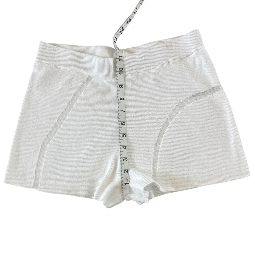 Solid & Striped Charlie Short White Ribbed Knit High‎ Waisted Size Small $175